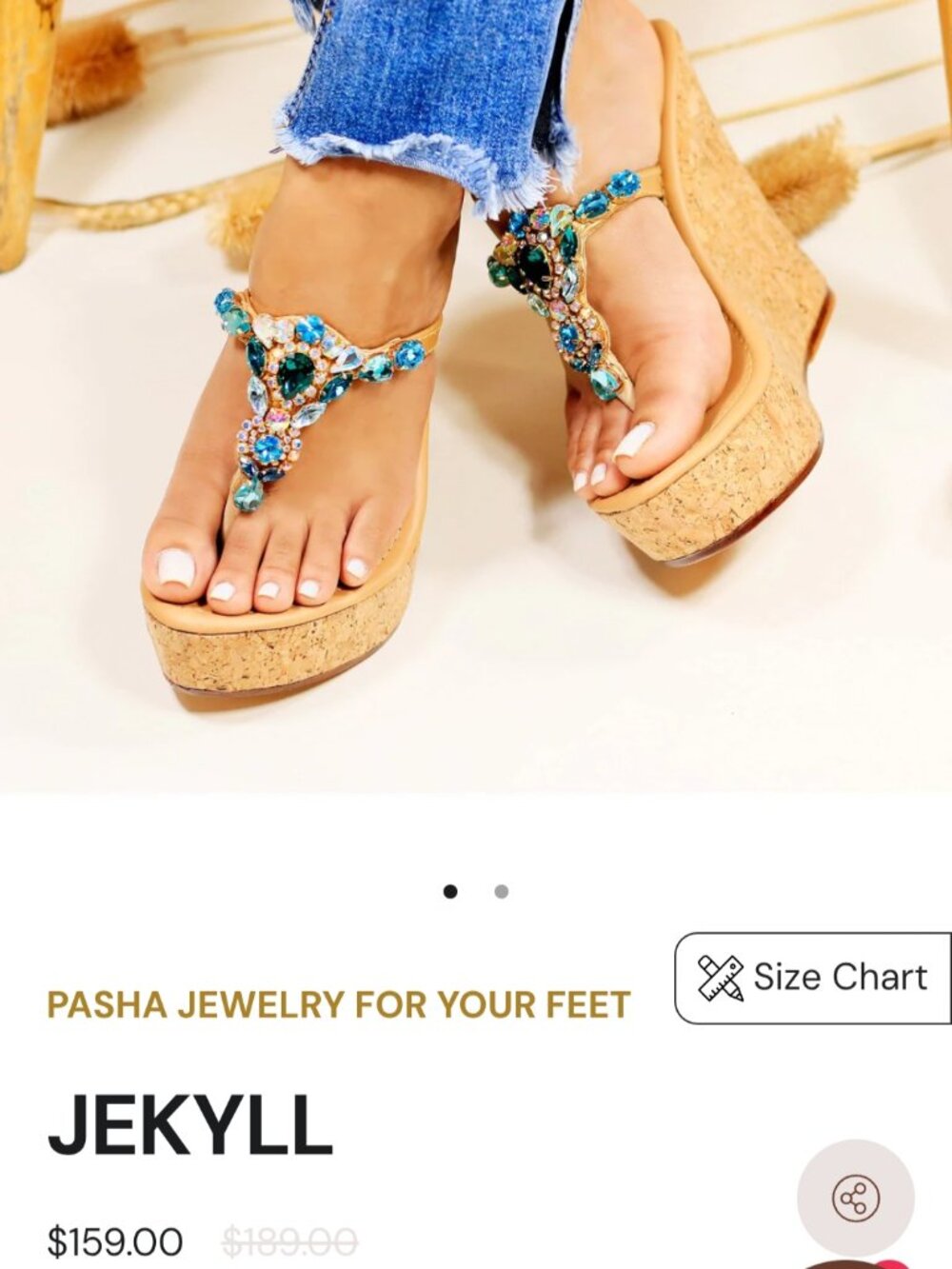 Pasha Jewlery sandal wedge